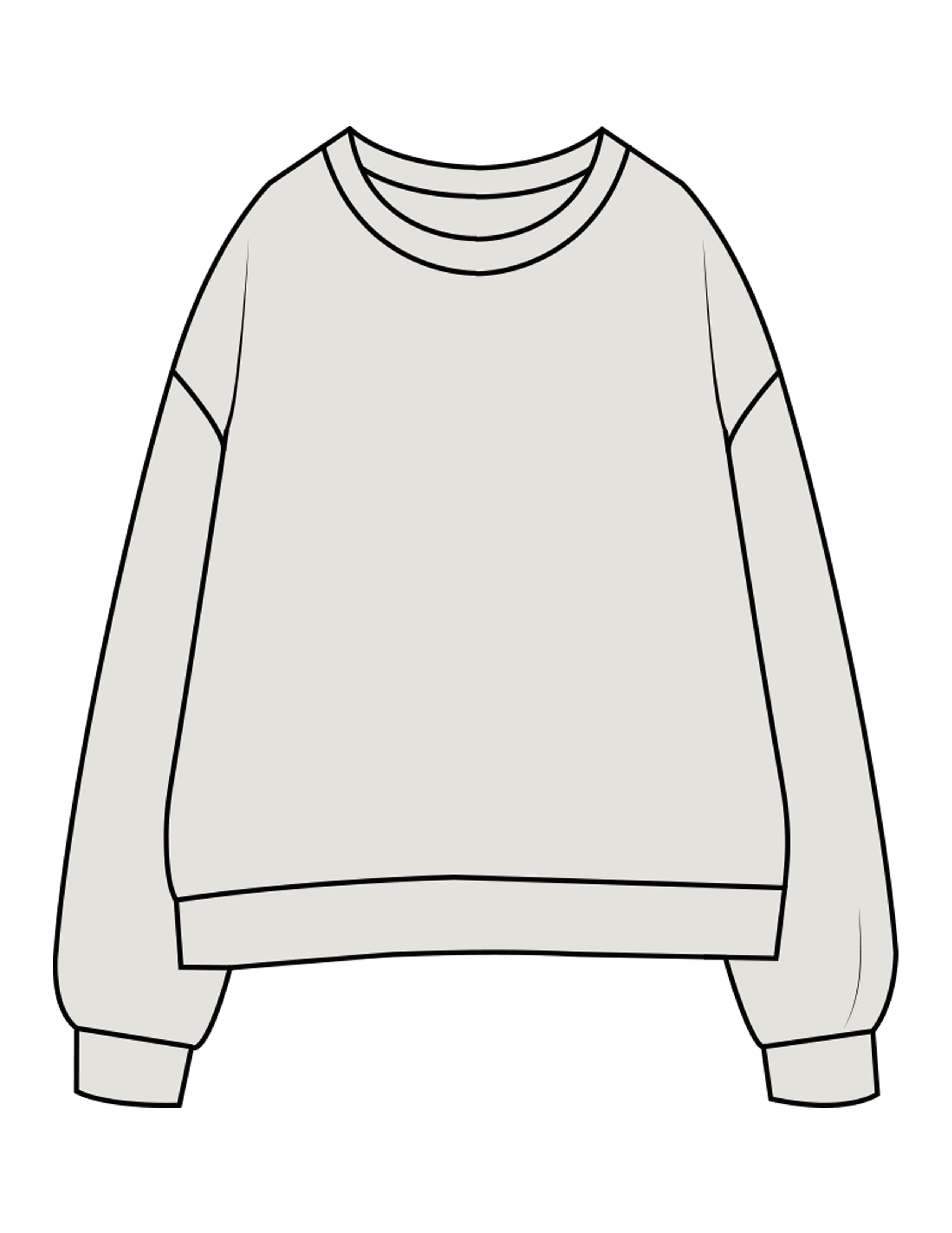 The Womens Crewneck - Washed Bone - Movement Pilates Buffalo - Full Back Icon - Printed - Black
