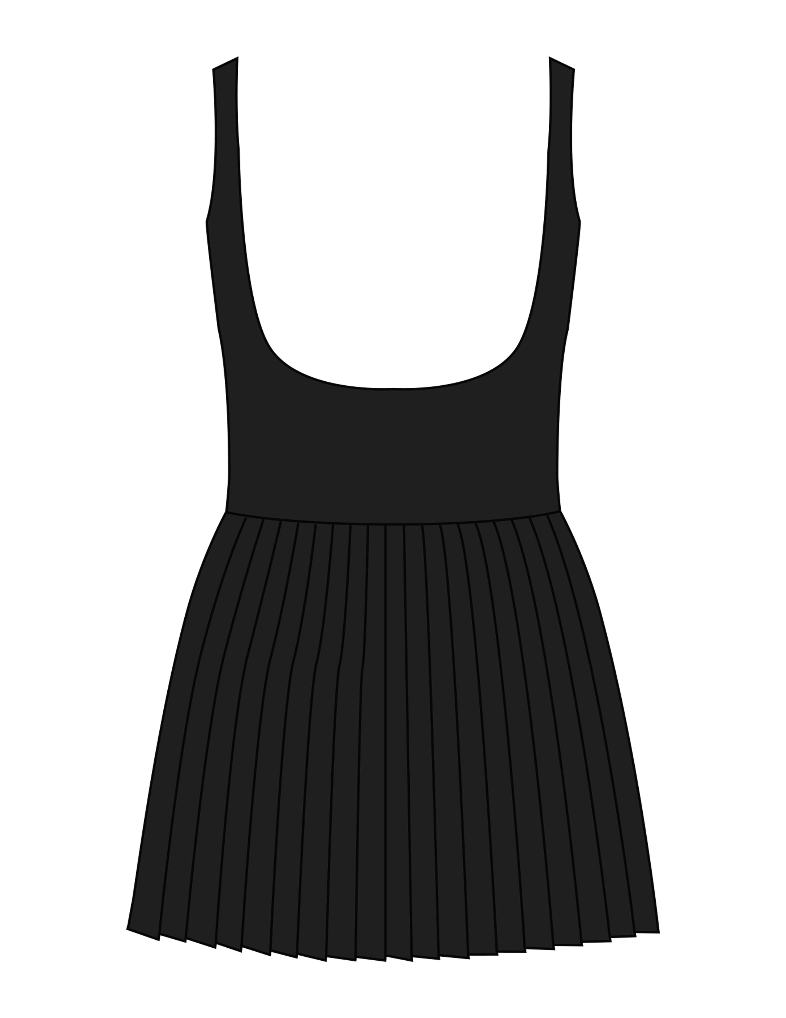 The Scoop Back Dress - Black - The Whole You Wellness - Center Chest - Printed - Full Color