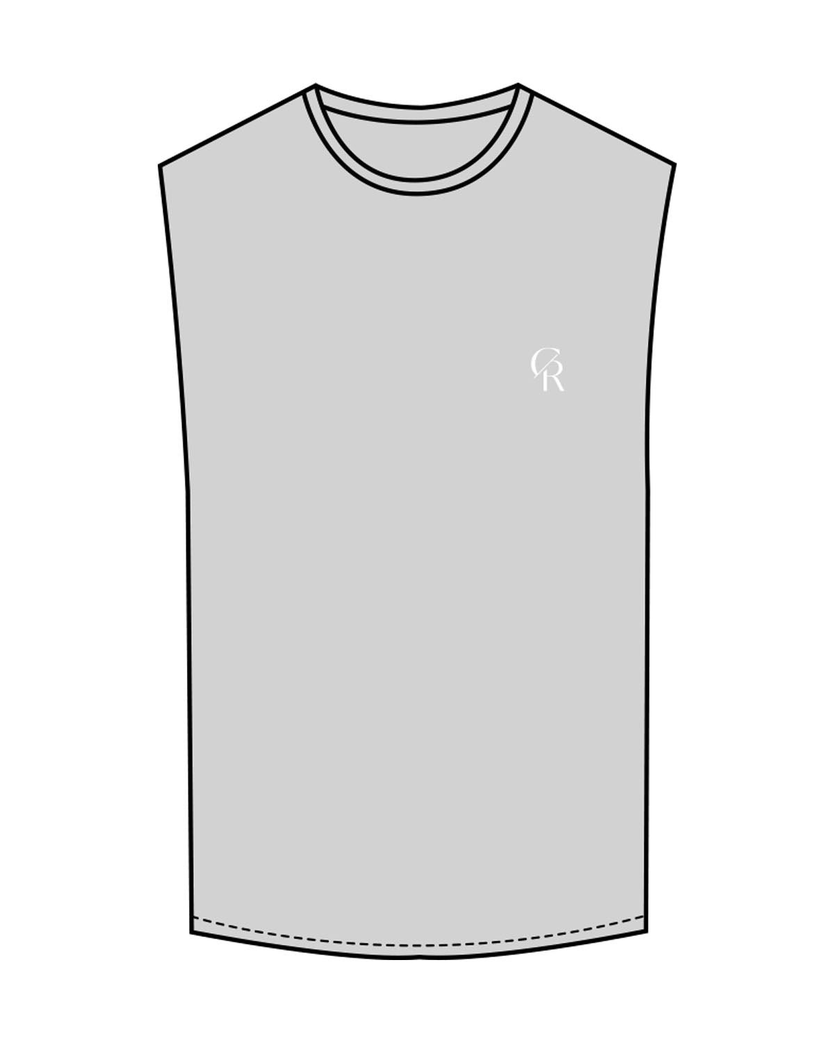 The Muscle Tank - Heather - Core Reform - Left Chest - Printed - White