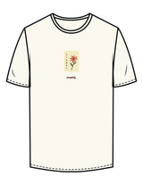 The Mens Tee - Off White - Barnes. The Label - Center Chest & Back Flower - Printed - Full Color