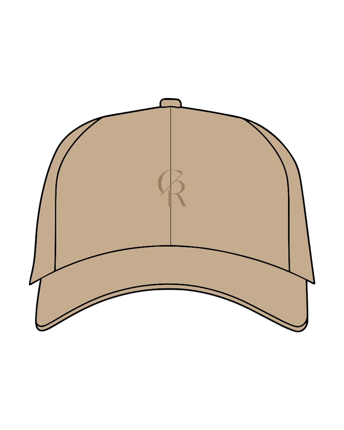 THE DAD HAT - Khaki - CORE REFORM - Center Crown - Embroidered -  Tone on Tone