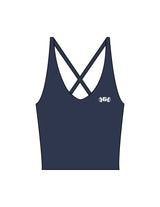 The Sporty Strappy Tank - Blue - Gladden Gains - Left Chest - Printed - White
