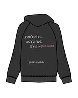 The Womens Hoodie - Washed Black - Platinum Pilates - Left Chest & Back Stacked - Printed - Full Color