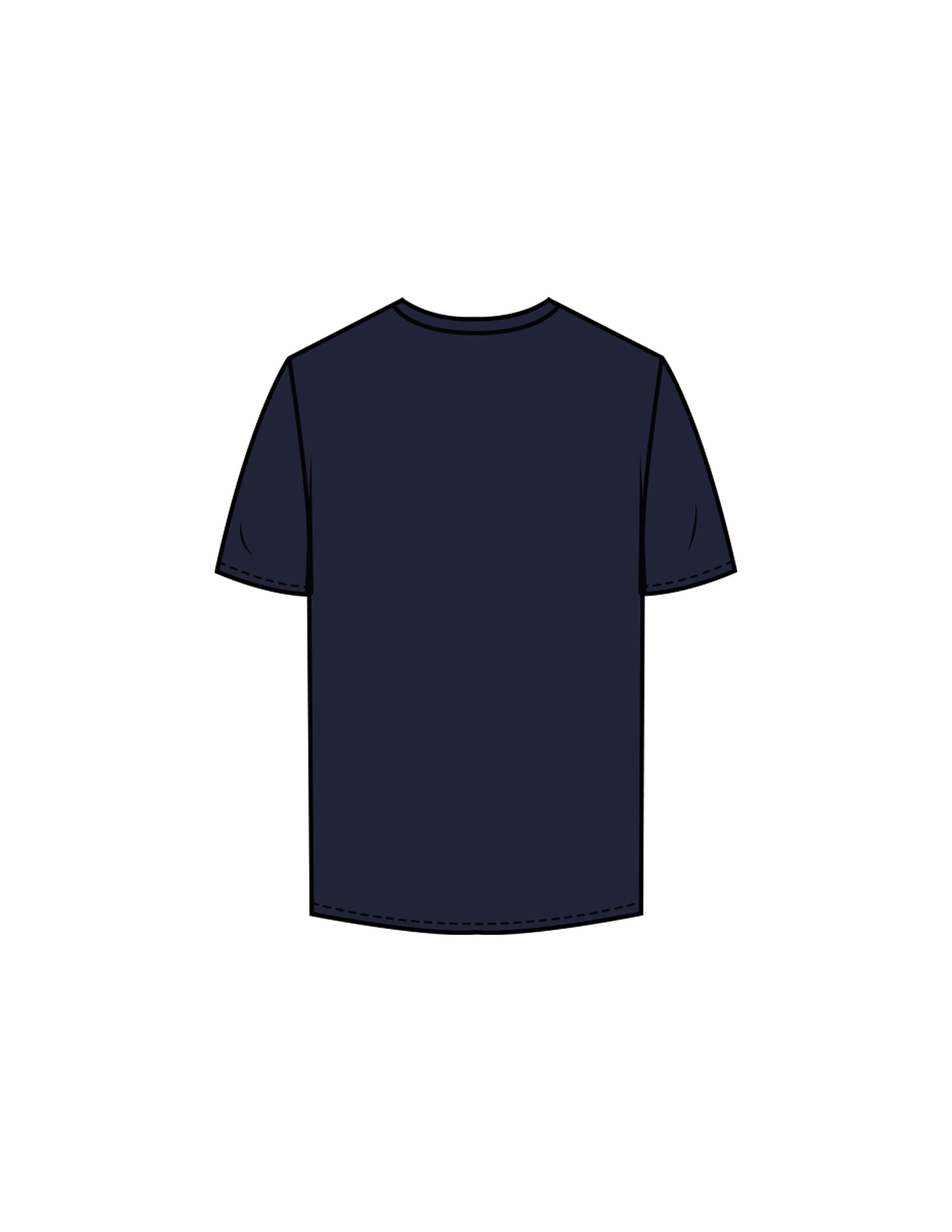 The Mens Tee - Navy - Rush Cycle Studio - Center Chest Black/White - Printed - Full Color