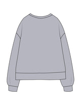 The Recycled Womens Crewneck - Heather - Fine Core Pilates - Center Chest Stacked - Printed - Black
