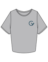 The Crop Tee - Storm - Movement With Chels - Left Chest & Back Stacked - Printed - Dark Blue