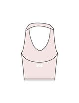 The Halter Tank - Pink - Gladden Gains - Center Back - Printed - White