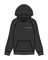 The Womens Hoodie - Washed Black - Platinum Pilates - Left Chest & Back Stacked - Printed - Full Color