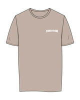 The Womens Tee - Mushroom - Coach Code - Left Chest "Code" - Full Back Center - Printed - White