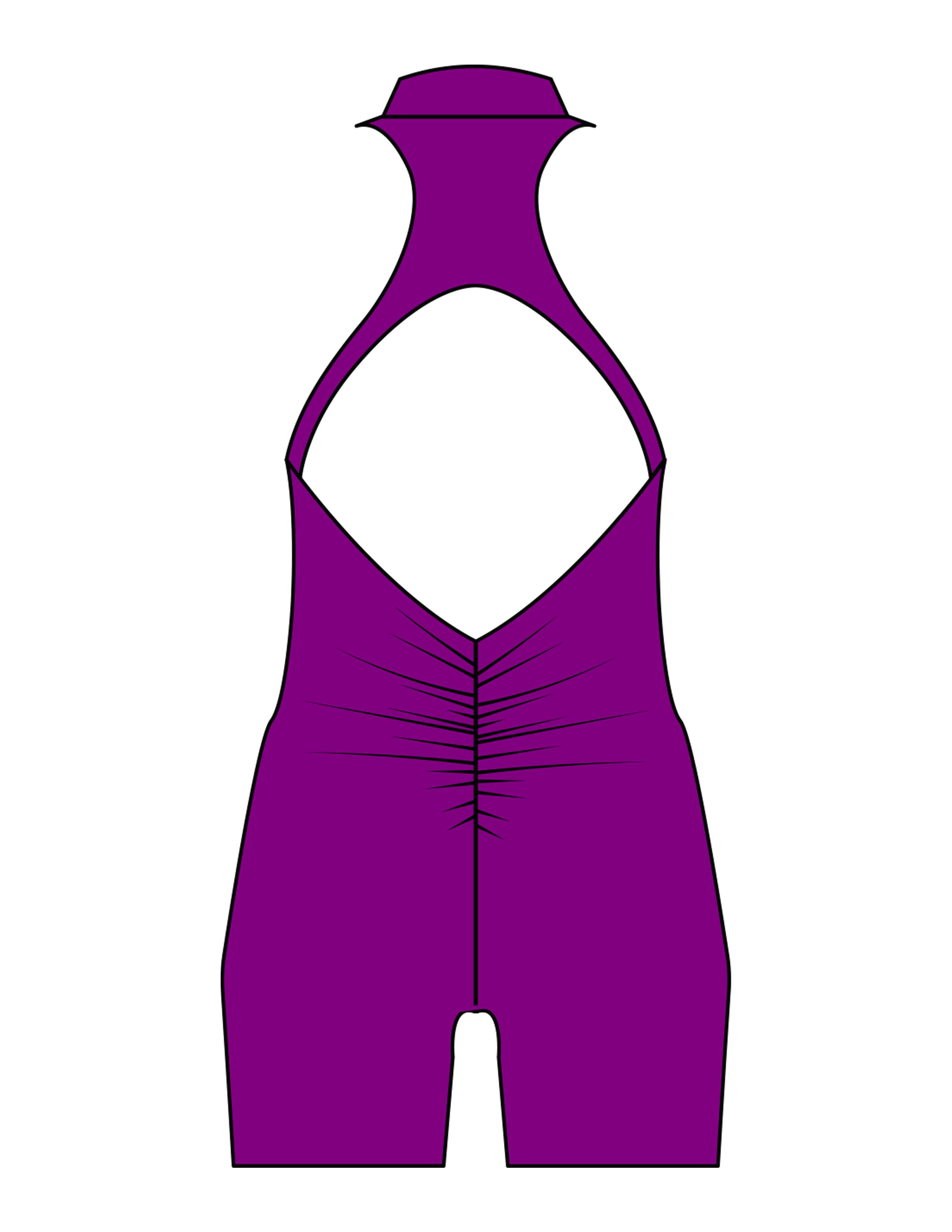 The High Neck Zip Jumpsuit - Purple - The Whole You Wellness - Left Chest - Printed - Full Color