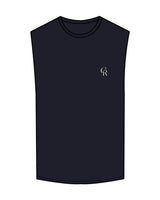 The Muscle Tank - Navy - Core Reform - Left Chest - Printed - Khaki