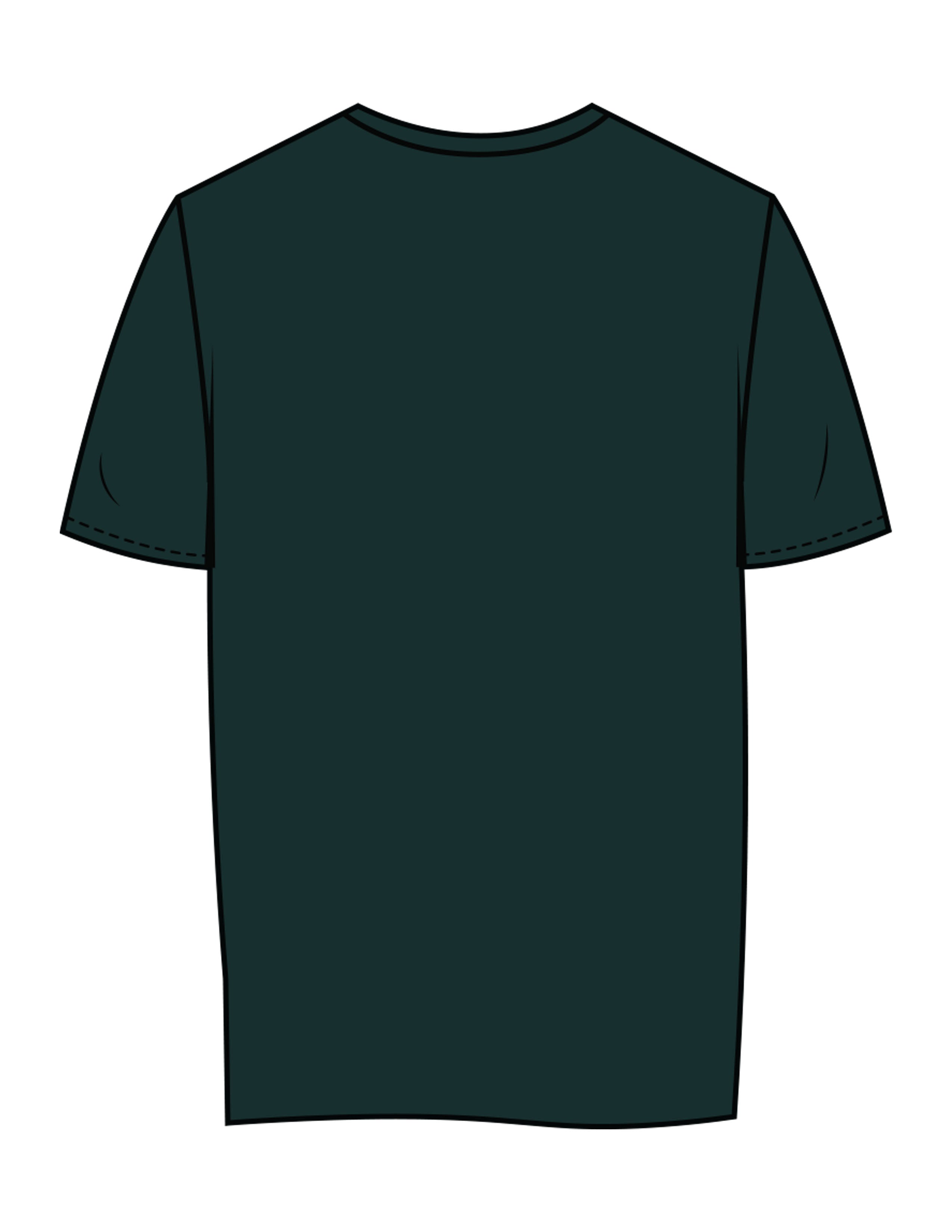 The Womens Tee - Pine Green - Barnes. The Label - Chest Flower - Printed - Full Color