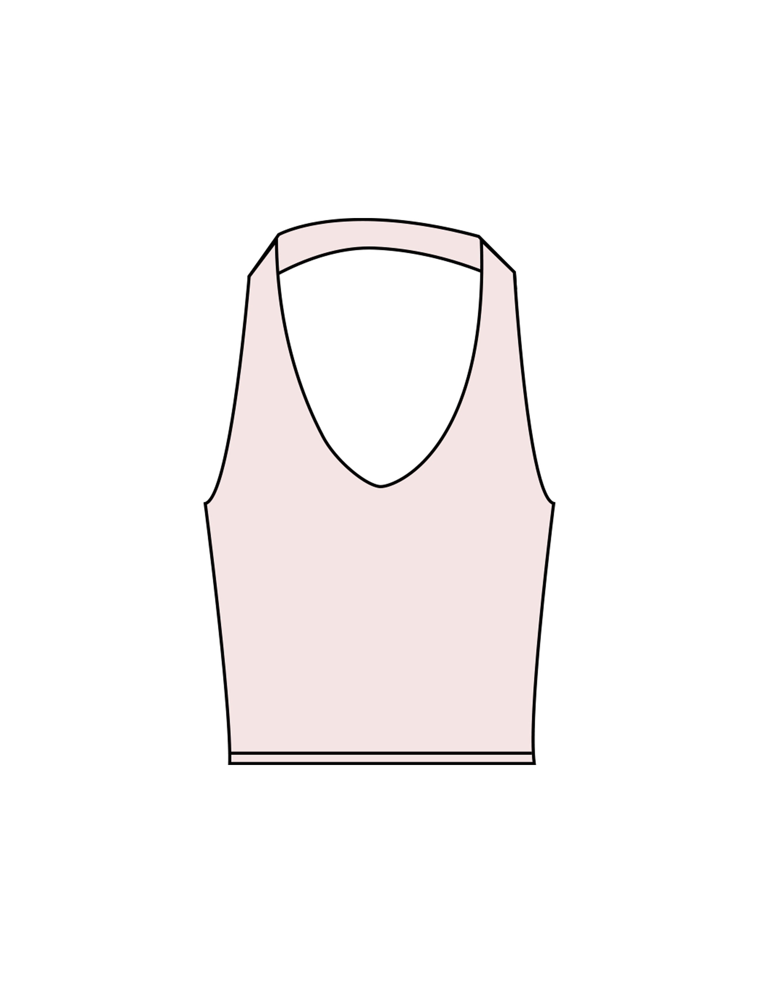 The Halter Tank - Pink - Gladden Gains - Center Back - Printed - White