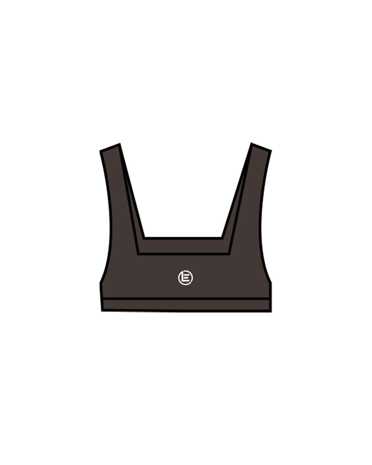 The Box Cut Bra - Cafe - Evolve Lagree - Center Chest & Back - White