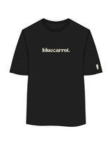 The Womens Oversized Tee - Black - BlueCarrot - Center Chest & Left Sleeve - Printed - Beige