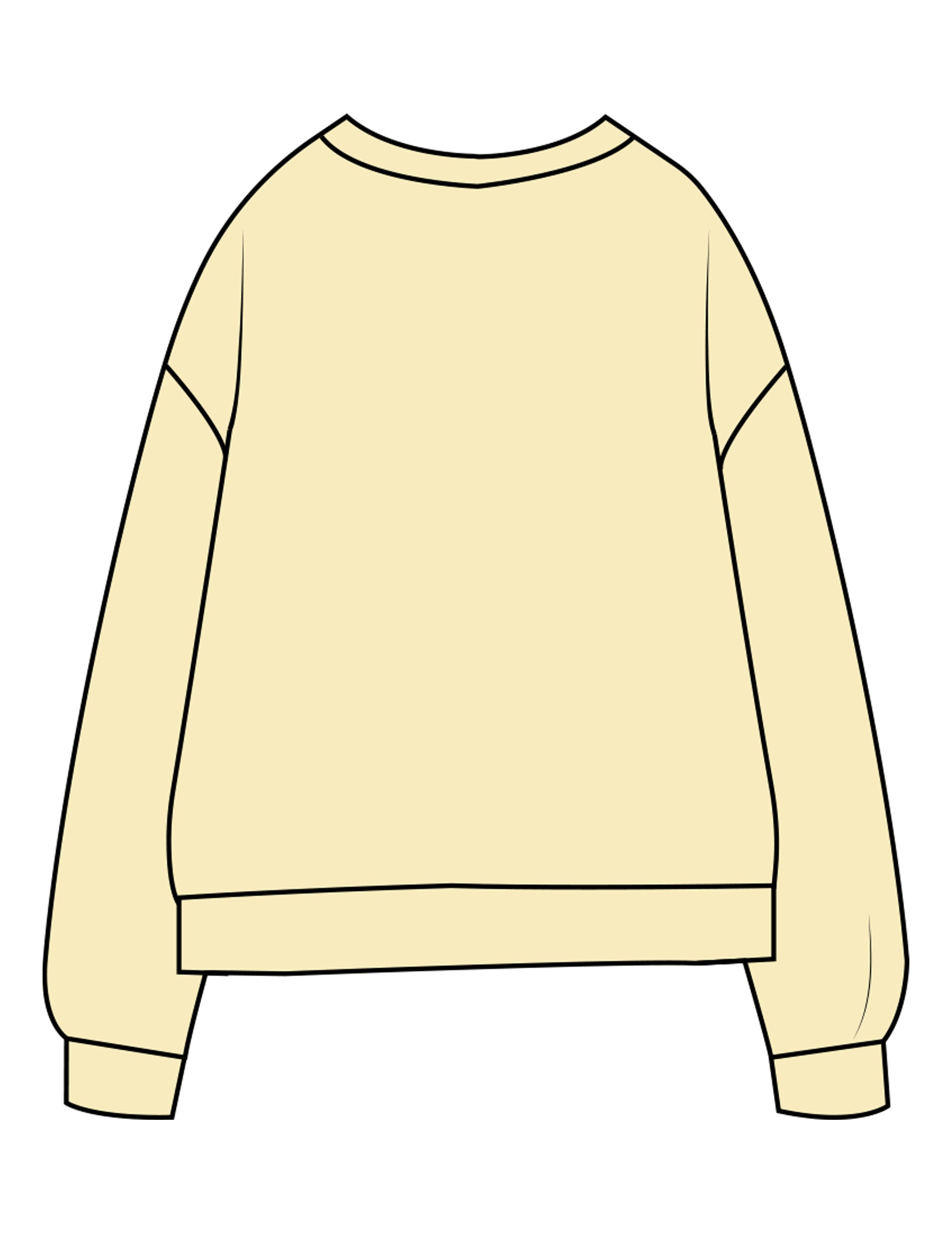 The Midweight Unisex Crewneck - Washed Yellow - Fine Core Pilates - Center Chest Stacked - Printed - White
