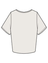 The Crop Tee - Bone - SOUL YOGA - Left Chest - Printed - Washed Black