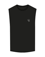 The Muscle Tank - Black - Core Reform - Left Chest - Printed - Ecru