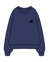 The Mens Crewneck - Cobalt - JL Marketing - Left Chest - Printed - Black