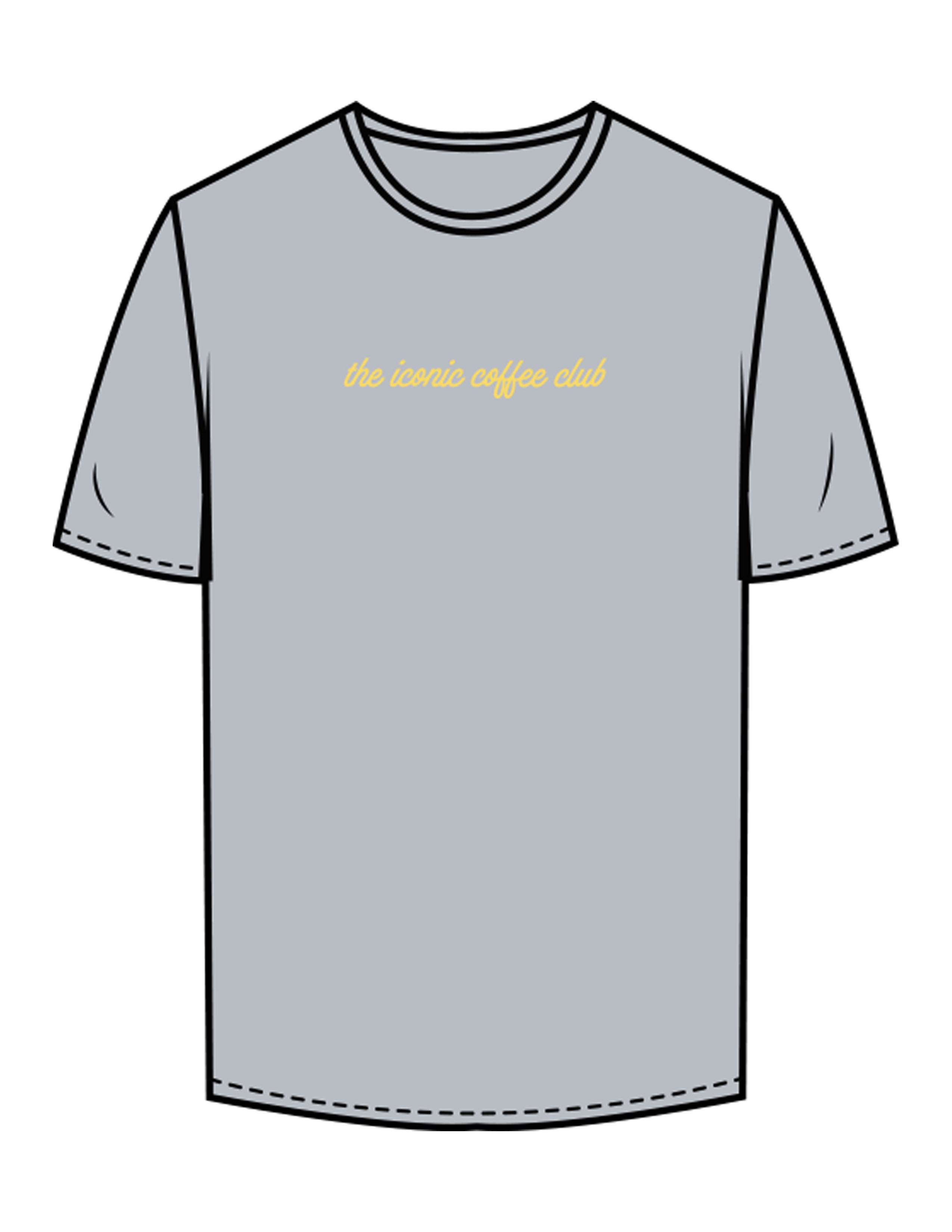 The Mens Tee - Smoke - Try Smile Collective - Center Chest & Back Bear - Printed - Light Yellow
