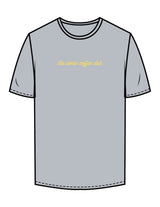 The Mens Tee - Smoke - Try Smile Collective - Center Chest & Back Bear - Printed - Light Yellow