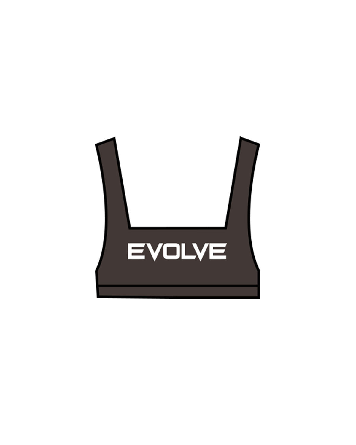 The Box Cut Bra - Cafe - Evolve Lagree - Center Chest & Back - White