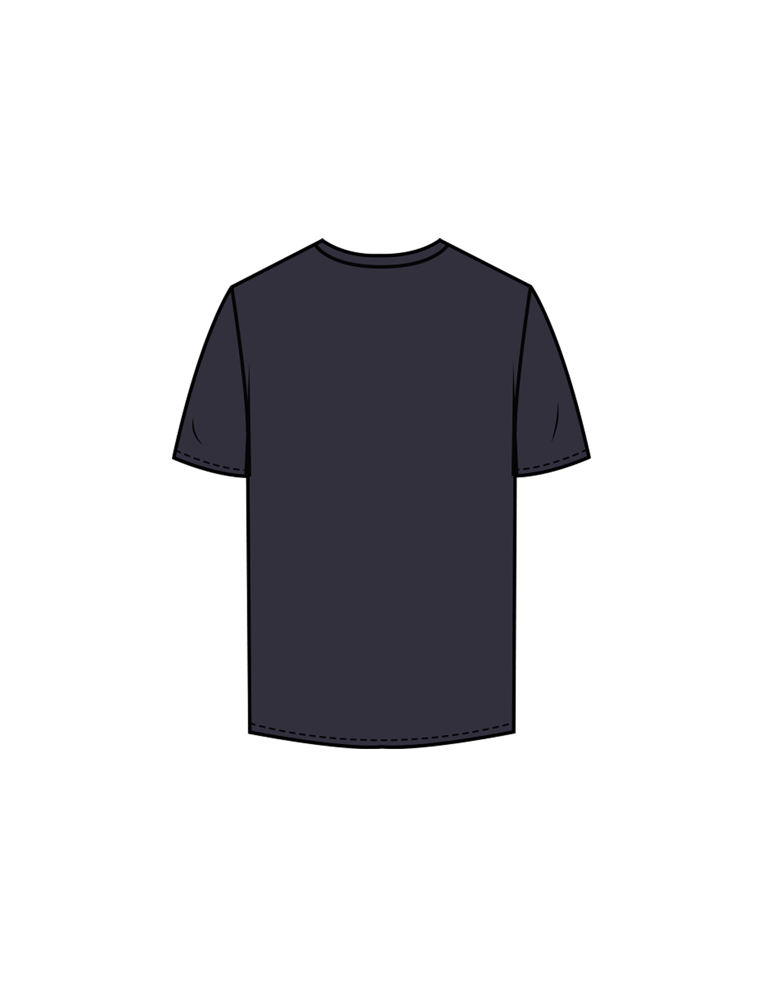 The Mens Tee - Midnight - Rush Cycle Studio - Left Chest Stacked - Printed - Full Color
