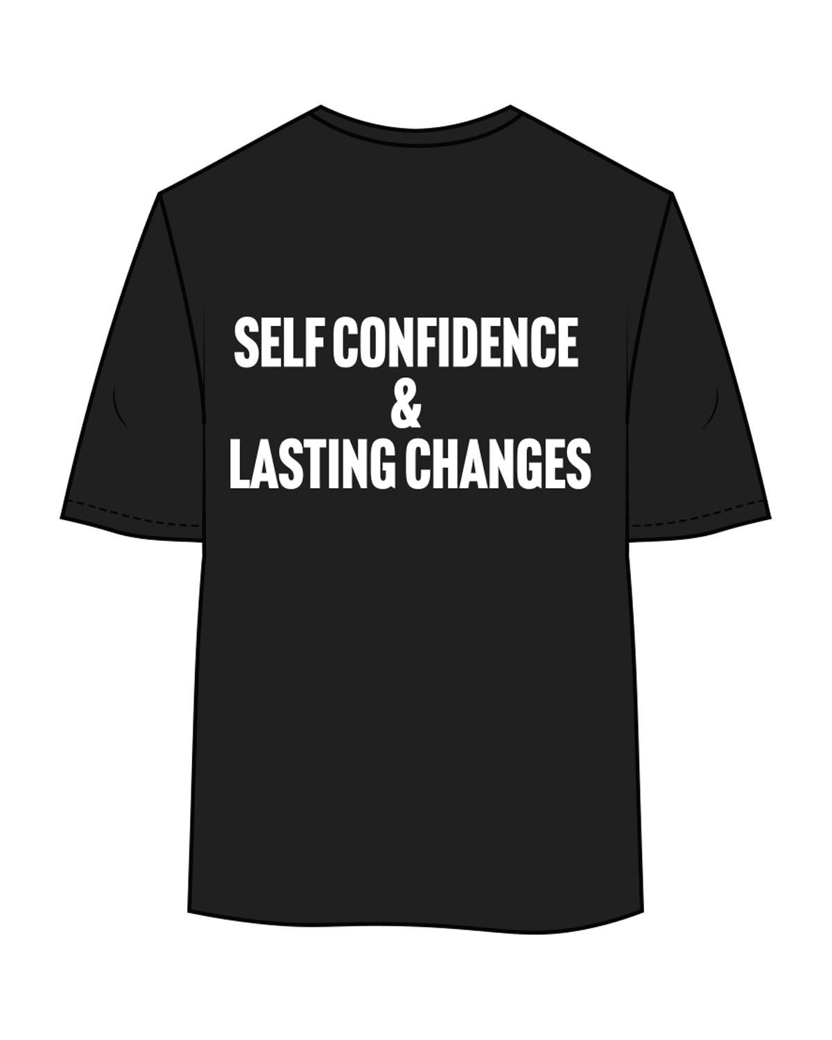 The Womens Oversized Tee - Black - Coach Code - Left Chest "Code" - Back Center Stacked - Printed - White