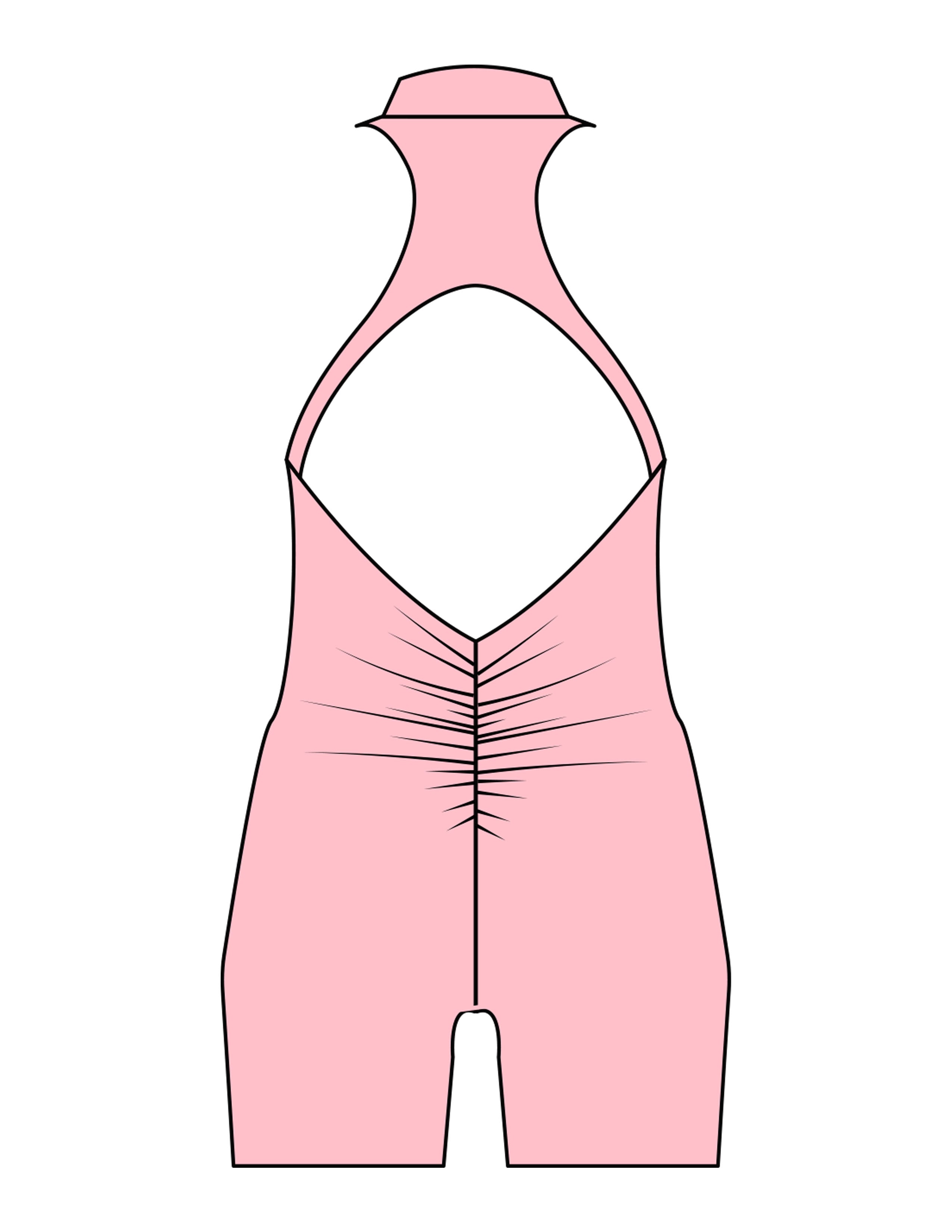 The High Neck Zip Jumpsuit - Light Pink - The Whole You Wellness - Left Chest - Printed - Full Color