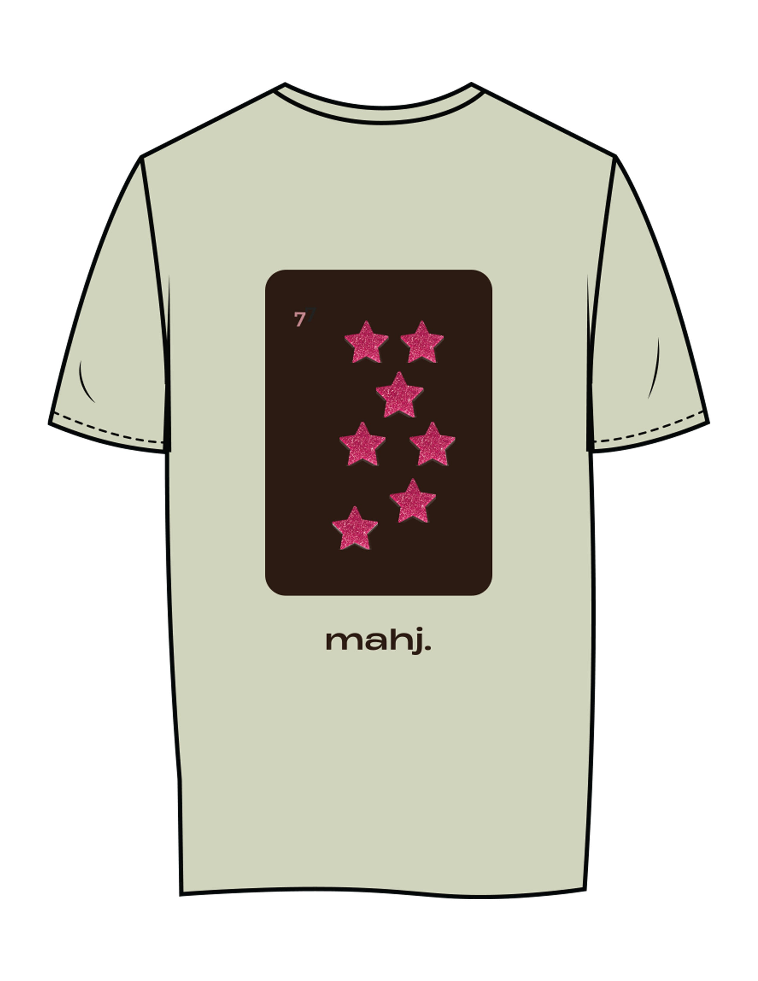 The Womens Tee - Lime - Barnes. The Label - Center Chest & Back Stars - Printed - Full Color