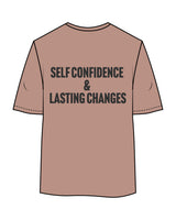 The Womens Oversized Tee - Clay - Coach Code - Left Chest "Code" - Back Center Stacked - Printed - Washed Black