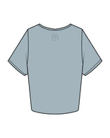 The Crop Tee - Mineral - Motivate Movement - Center Chest & Back Neckline - Printed - Tone on Tone
