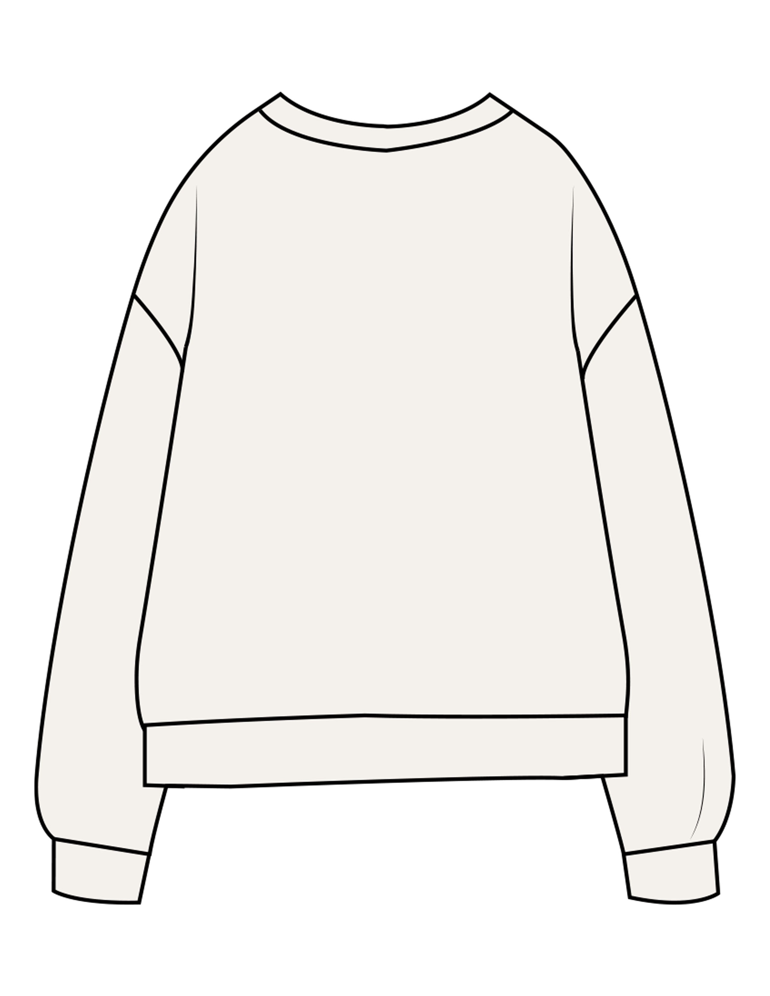 The Midweight Unisex Crewneck - Washed White - Fine Core Pilates - Center Chest Stacked - Printed - Black