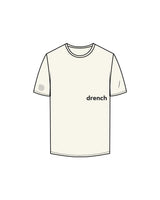The Mens Tee - Off White - Drench - Front Left Centered & Right Sleeve Logo - Printed - Charcoal