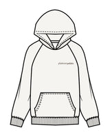 The Womens Hoodie - Off White - Platinum Pilates - Left Chest & Back Stacked - Printed - Full Color