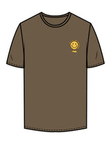 The Mens Tee - Walnut  - Try Smile Collective - Left Chest & Upper Back Stacked - Printed - Full Color
