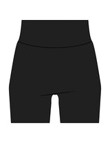 The Basic Short - Black - The Refinery Fitness Studio - Center Back - Printed - White