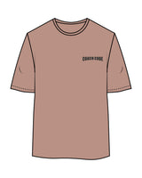 The Womens Oversized Tee - Clay - Coach Code - Left Chest "Code" - Back Center Stacked - Printed - Washed Black