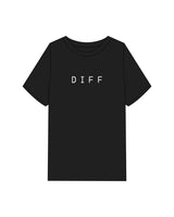 THE MENS HEAVYWEIGHT TEE - Black - DiffEyewear - Center Chest "DIFF" - Printed - White