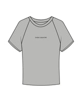 The Micro Rib Baby Tee - Heather - Evolve Collective - Center Chest - Printed - Black
