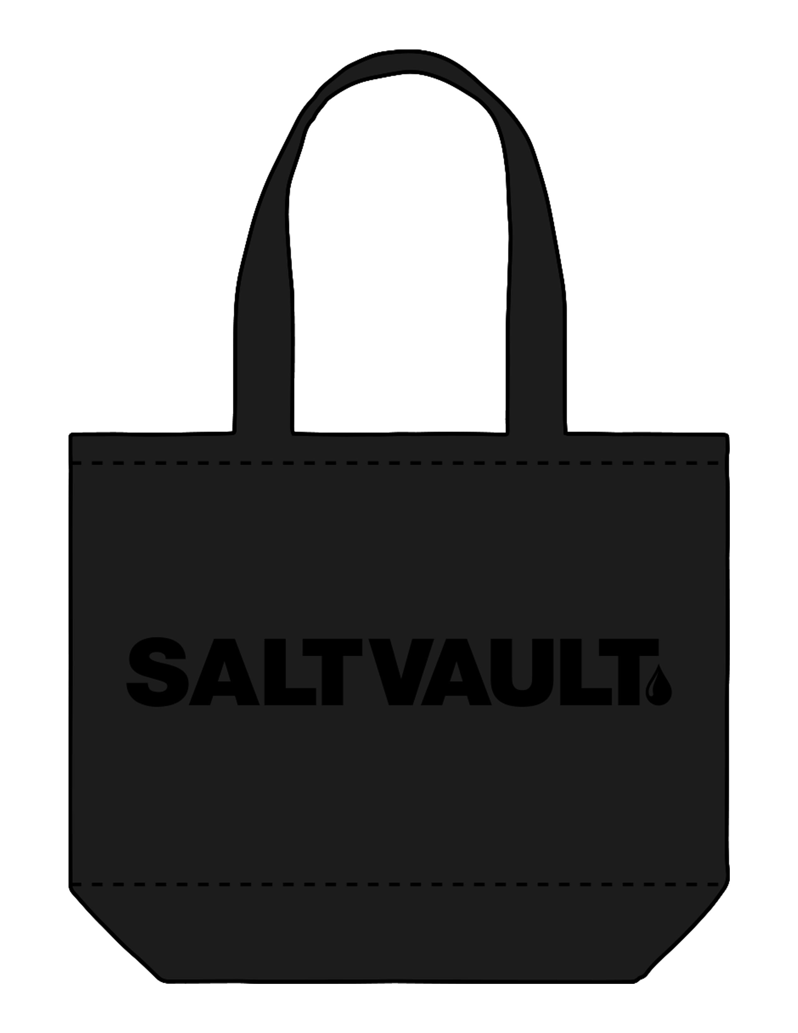 The Zipper Tote Bag - Black - Saltvault - Center Body - Printed - Black