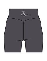 The Basic Short - Pebble - The Refinery Fitness Studio - Center Back - Printed - White