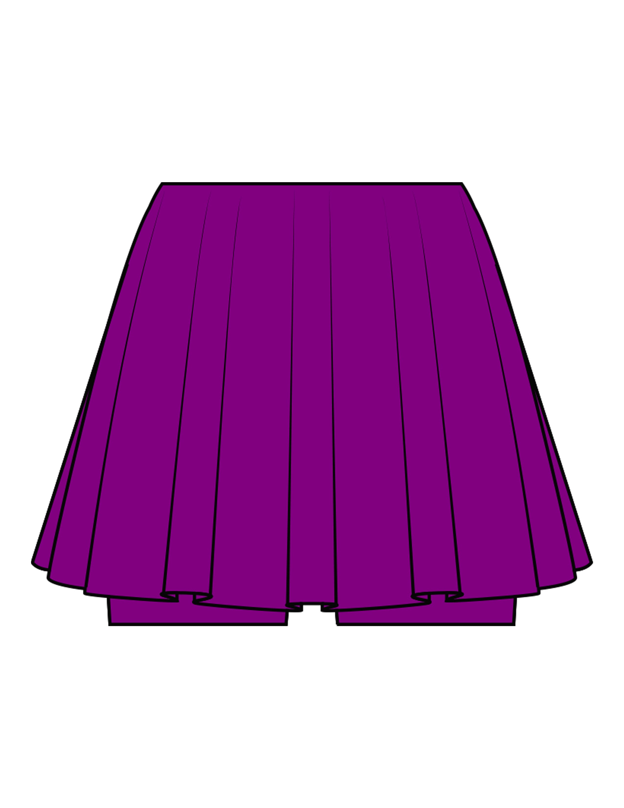 The Basic Skort - Purple - The Whole You Wellness - Back Waistline - Printed - Full Color