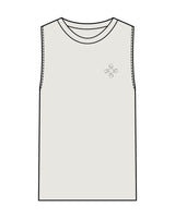 The Womens Heavyweight Tank - Washed Bone - Core Reform - Left Chest & Back Stacked - Printed - Gray