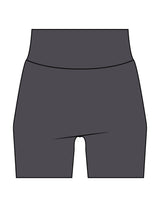 The Basic Short - Pebble - The Refinery Fitness Studio - Center Back - Printed - White