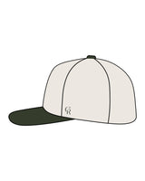 The Canvas Cap - Natural / Forest - CORE REFORM - "HOT GIRLS ALL CAPS" Center Crown Logo "Printed" & Left side "Embroidered" -  Forest