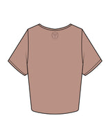The Crop Tee - Clay - Motivate Movement - Center Chest & Back Neckline - Printed - Tone on Tone
