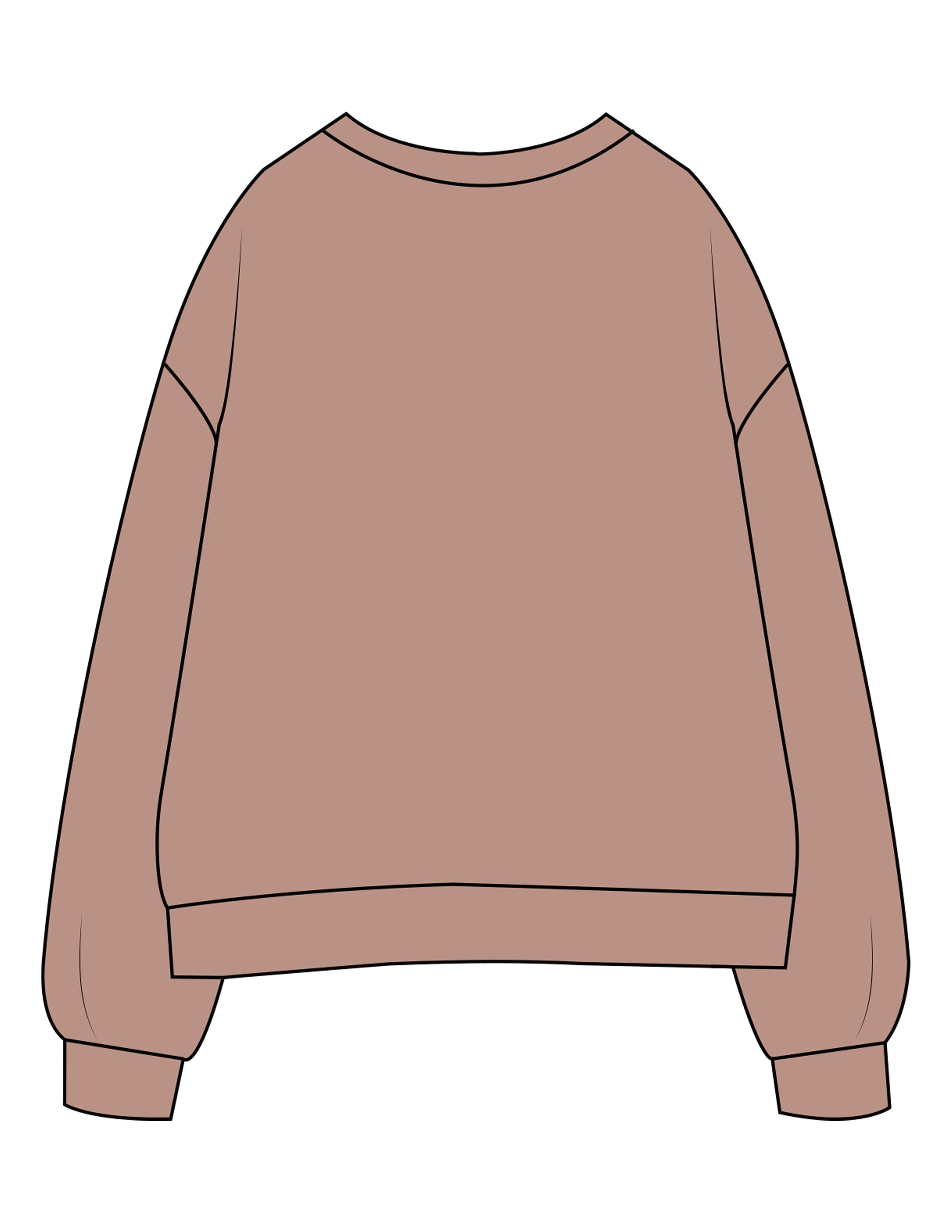 The Womens Crewneck - Clay - The Refinery Fitness Studio - Left Chest - Printed - White