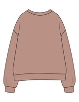 The Womens Crewneck - Clay - The Refinery Fitness Studio - Left Chest - Printed - White