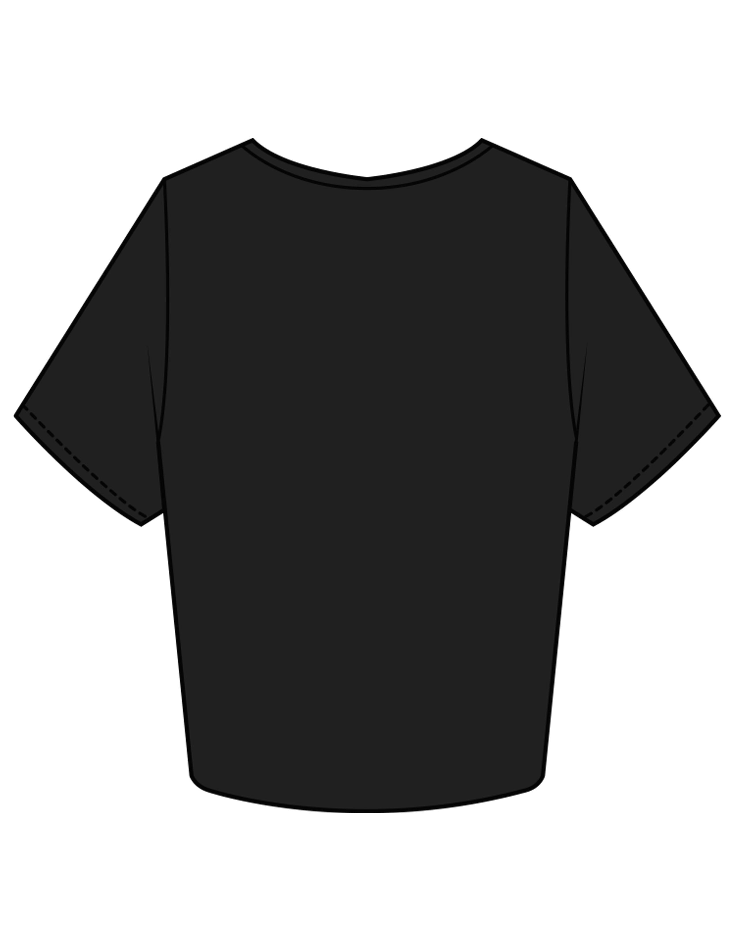 The Crop Tee - Black - Movement With Chels - Center Chest Stacked - Printed - Light Blue